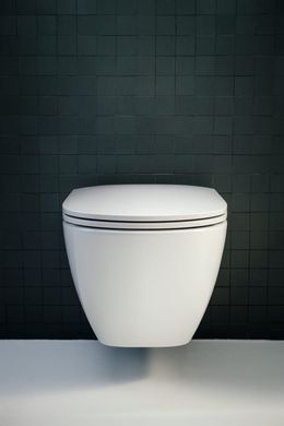 Підвісний унітаз Laufen LUA Rimless Silent Flush 52 см із сидінням з кришкою Slim soft-close H866082000000