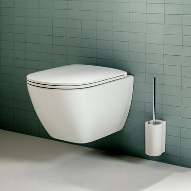 Підвісний унітаз Laufen LUA Rimless Silent Flush 52 см із сидінням з кришкою Slim soft-close H866082000000