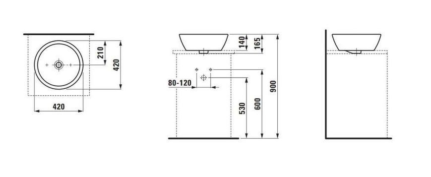 Умивальник Laufen PRO 420 мм H8129620001091