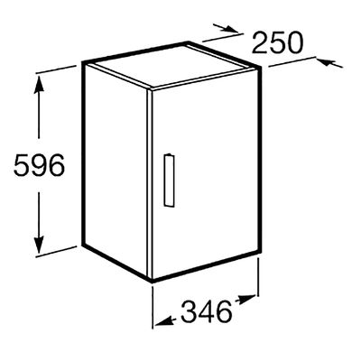 Шкафчик подвесной Roca Debba 596x346х250 мм, серый антрацит A856838153