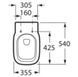 Cидіння з кришкою Roca Debba Square дюропластова, Soft Close, Square A8019D200B