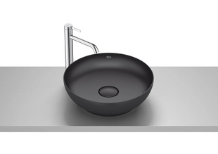 Умывальник Roca Bol 425x425 мм устанавливается на столешницу A32787M080 Black matt