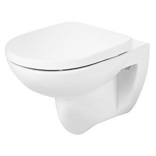 Подвесной унитаз Roca Debba Round Rimless с сиденьем SUPRALIT Soft Close металлические крепления A34H996000