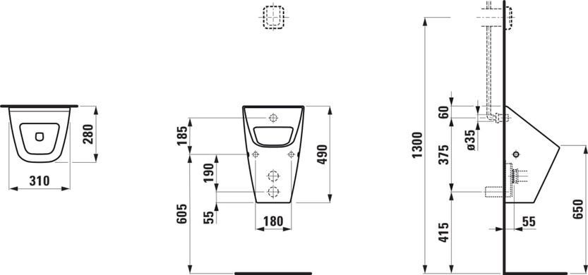 Уринал Laufen Vila без крышки H8411420000001